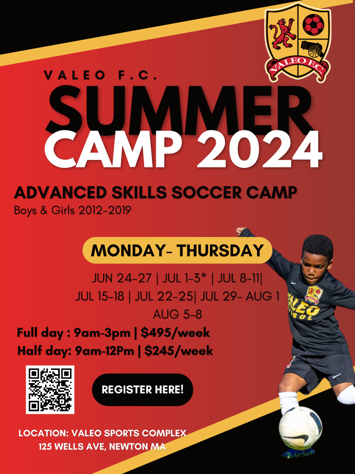 Valeo Futbol Club Summer Soccer Camps