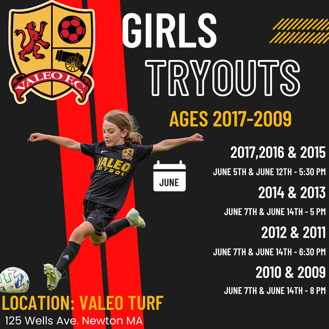 Girls Tryouts June 2024 Valeo FC