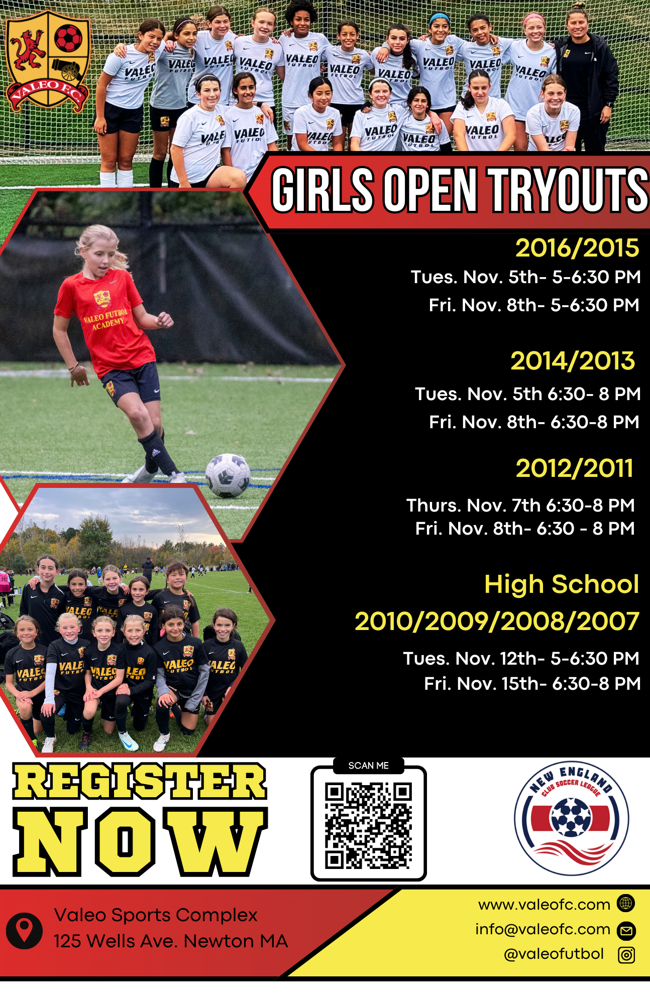 Girls Tryouts November 2024