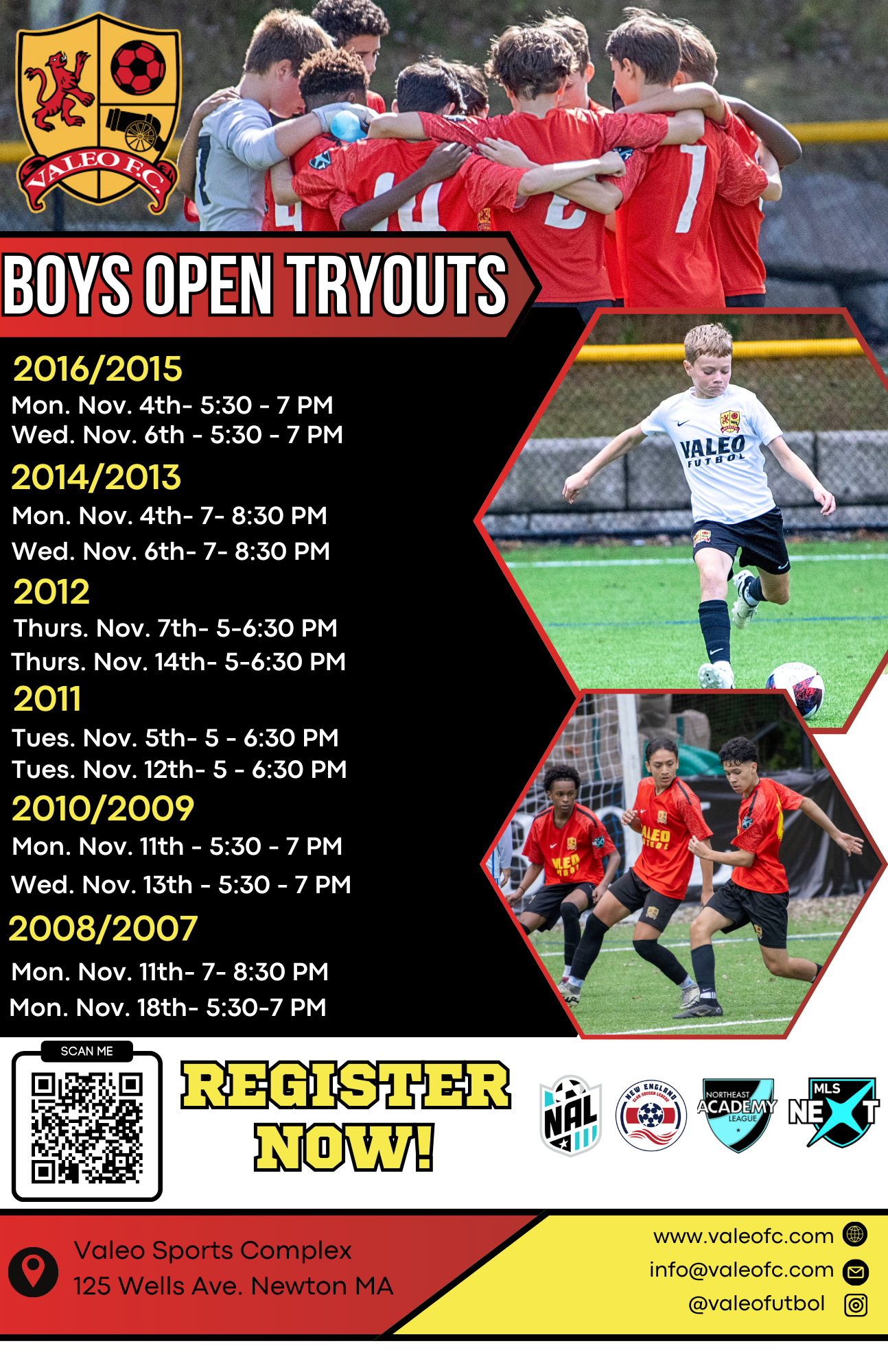 Tryouts Boys nov 2024