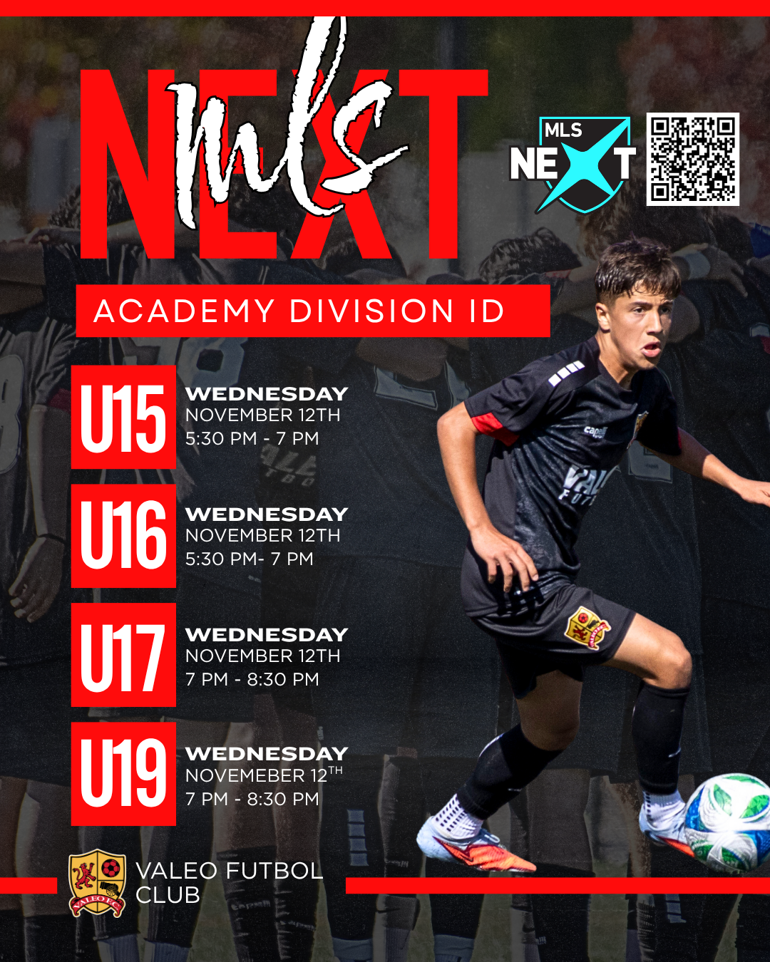 valeo futbol club tryouts